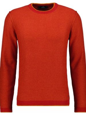 RAGMAN maglia scollo a giro lavorata a righe bicolore in cotone e cashmere