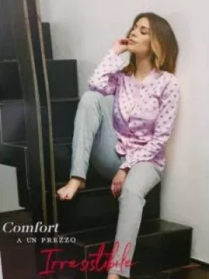 Pigiama donna caldo cotone Lovable L0CHB