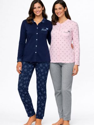 Pigiama donna caldo cotone Lovable L0CHB