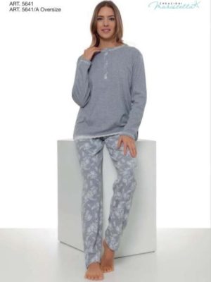 Pigiama donna caldo cotone Creazioni Maristella art 5641