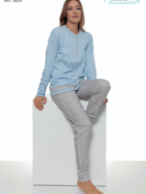 Pigiama in caldo cotone modello serafino di Creazioni Maristella art. 5629