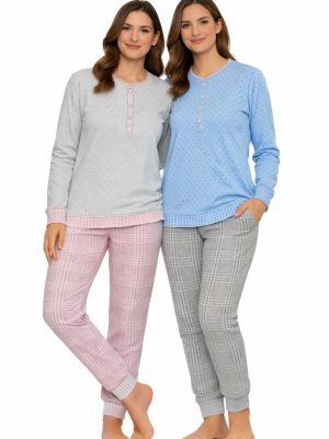 Pigiama in caldo cotone modello serafino di Creazioni Maristella art. 5629