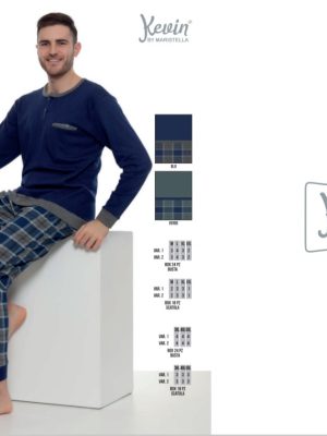 Pigiama in caldo cotone Kevin By Maristella art. 5713