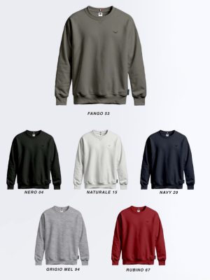 Felpa Giro French Terry 100% cotone