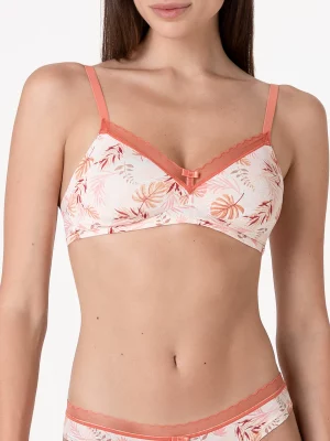 Reggiseno senza Ferretto My Daily Comfort Printed in microfibra, rosa polvere st