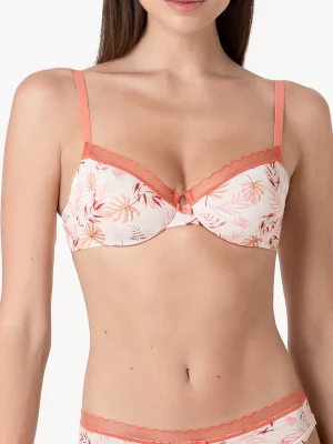 Reggiseno con Ferretto My Daily Comfort Printed in microfibra, rosa polvere stam